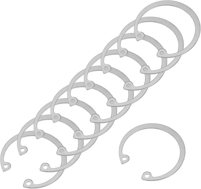 PATIKIL Anillos de retención internos de identificación de 42 mm, 10 piezas de anillo de presión con clip electrónico | Circlip interno de acero inoxidable 304 para rodamientos de equipos de válvulas de automóviles