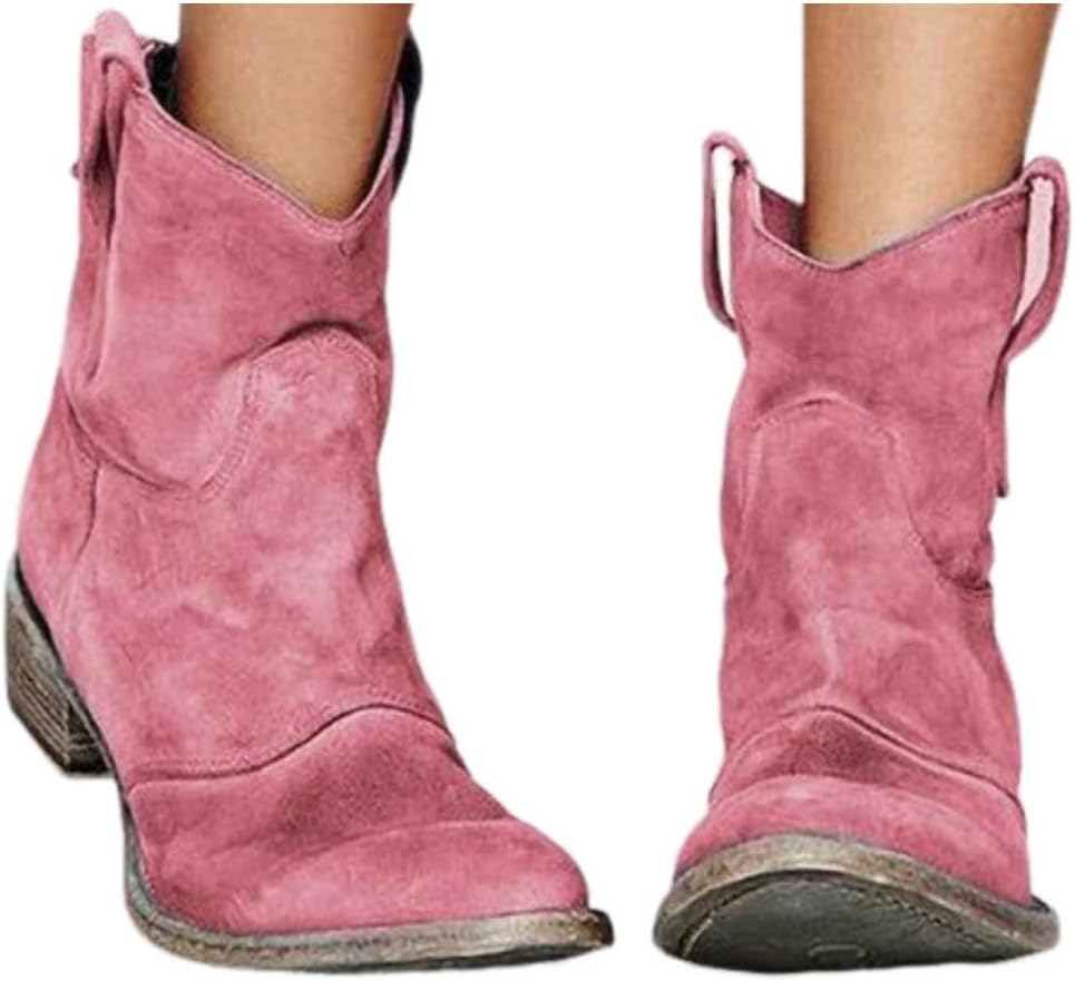 ENEN Santiag Femme Cuir Western, Taille 34-48 Santiag Femme