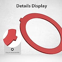 Vista 5 de Junta de válvula de descarga para Kohler, 3 paquetes de piezas de repuesto de junta de goma de silicona mejoradas para válvula de descarga de rojo