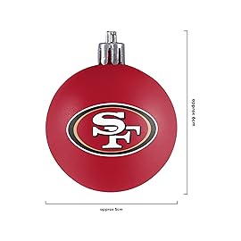 FOCO San Francisco 49ers NFL 12 Pack Ball Ornament Set