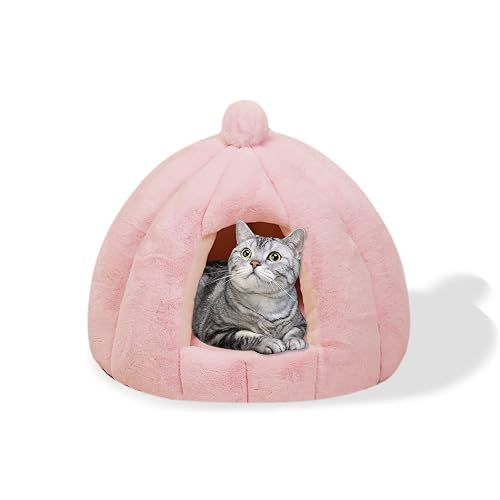 Galatée Cama cueva para gatos, cama acolchada lavable para gatos con parte inferior antideslizante