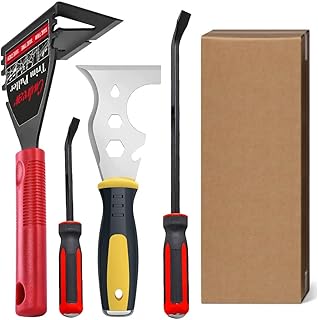 Trim Puller Tool for Baseboard, Trim Removal Tool Set, With Painter's Tool and Pry Bar Set, Tile Tools for Commercial Work, Baseboard, Molding, Siding and Flooring Removal