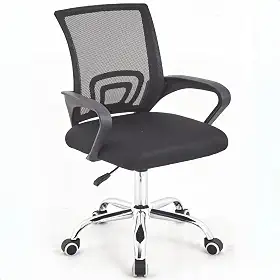 Cadeira Diretor Escritório Giratória Cor Preto Barata Mesh Regulagem Altura prime.office P110