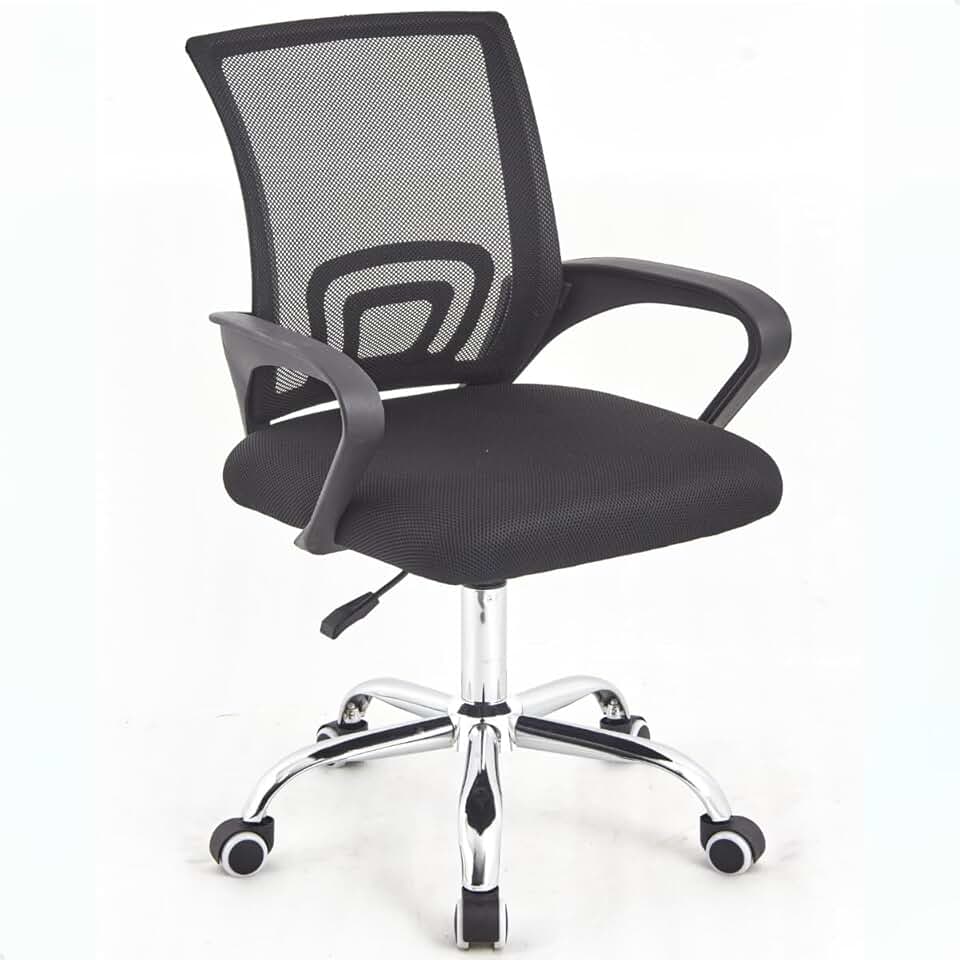 Cadeira Diretor Escritório Giratória Cor Preto Barata Mesh Regulagem Altura prime.office P110