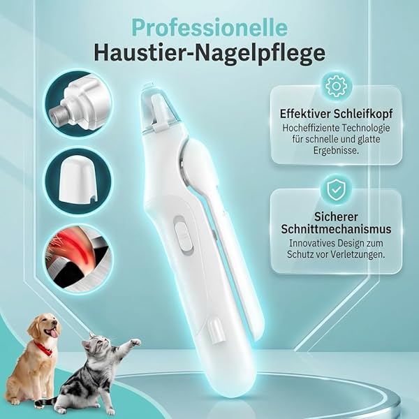 Dr.Pfoten LichtSchere Pro——Hunde Krallenpflege Werkzeug Mit LED Beleuchtung Fuer Komfortable Anwendung Im Alltag (Weiß)