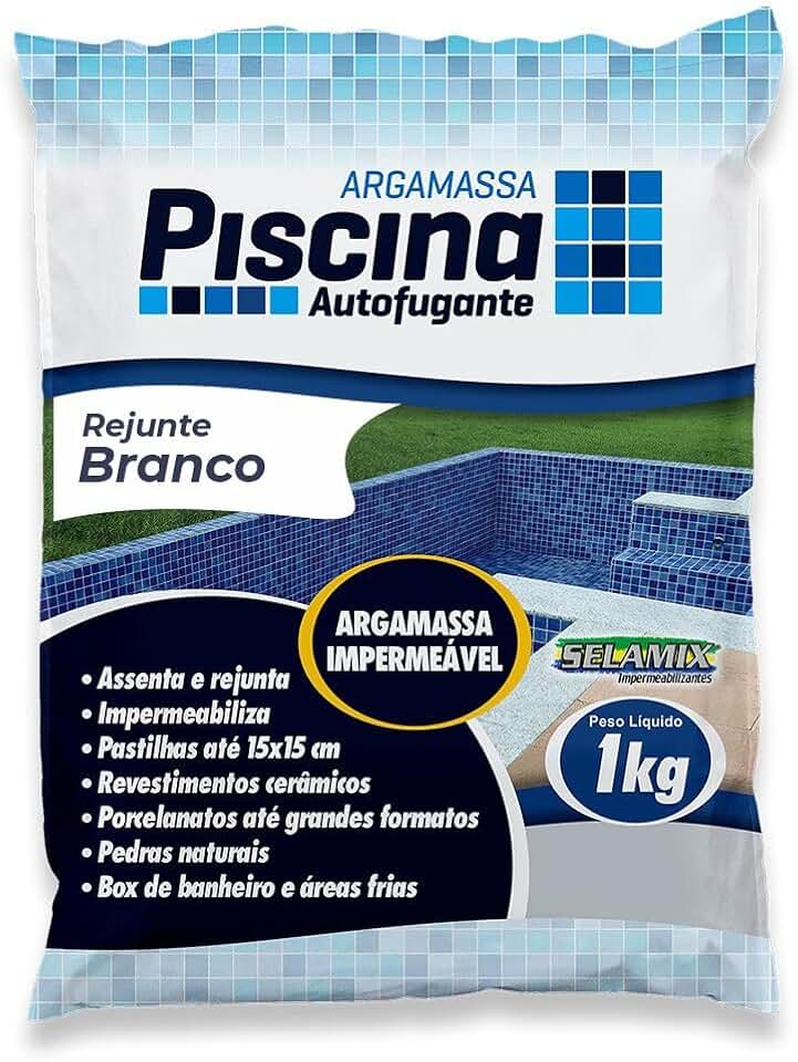 Rejunte Piscina Impermeável Cor Branco 1Kg