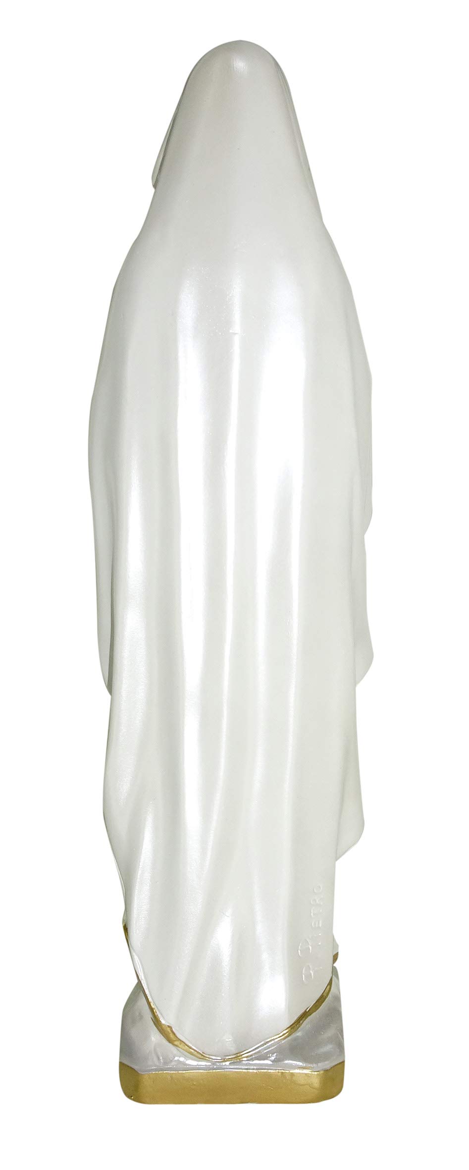 Statua Madonna Di Loreto 30 Cm - Gesso Madreperlato Dipinta A Mano, Ferrari & Arrighetti - Foto 3