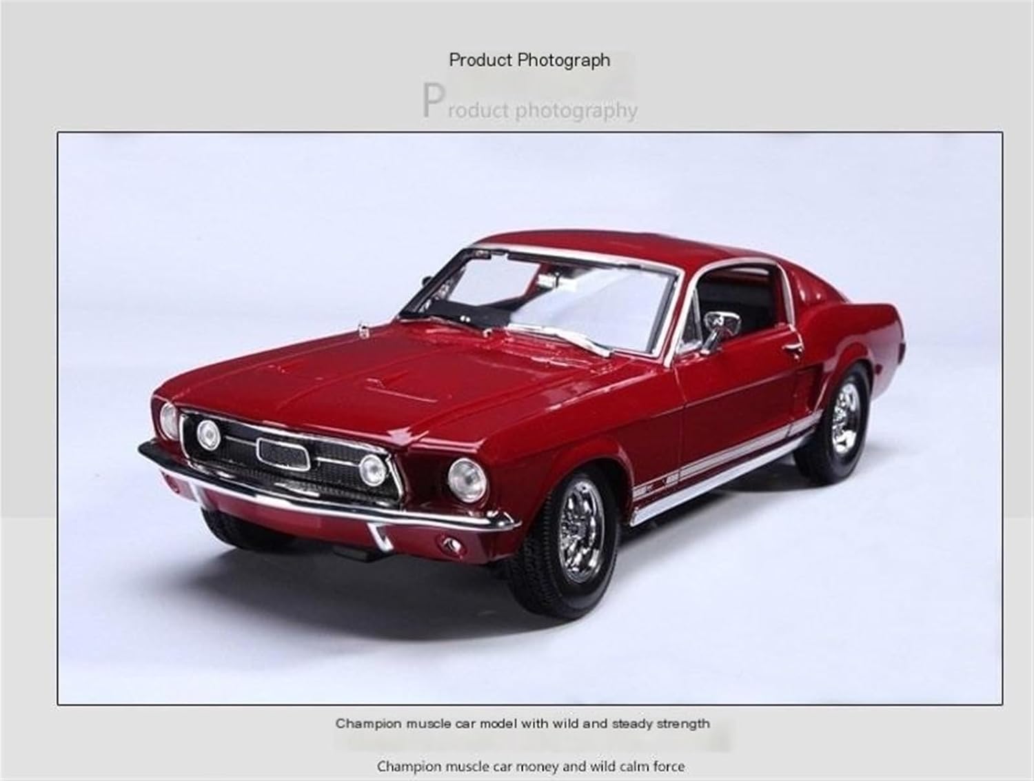 1:18 1967 Green Alloy Classic Car Model(1967 Black)