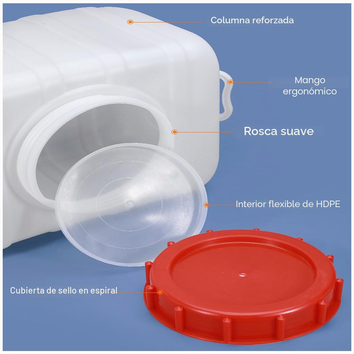 Depósitos De Agua Domésticos 25L/35L/50L/80L/110L/200L Tanque De Agua，Torre De Agua Espesada Rectangular De Grado Alimenticio con Grifo para Almacenamiento De Agua Doméstic(Size:25L)