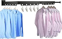 Vista 1 de Wall Mounted Clothes Drying Rack, Cothes Drying Rack Collapsible, Drying Rack Clothing, Laundry Clothes Hanger, Retractable Clothing Rack,Clothes