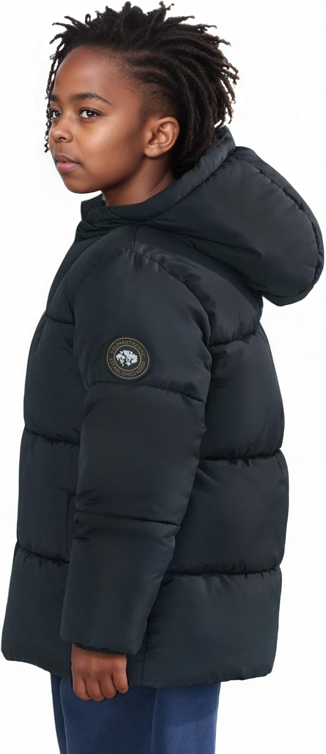 solomate Boys Winter Coats with Hood - 4-7Y Outerwear Winter Puffer Heavyweight Fleece Lined Jackets Coats for Kids - Image 7