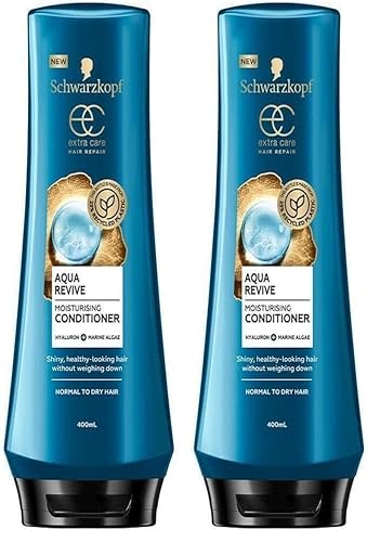 Schwarzkopf Extra Care Aqua Revive Moisturising Conditioner 400mL (Pack of 2)