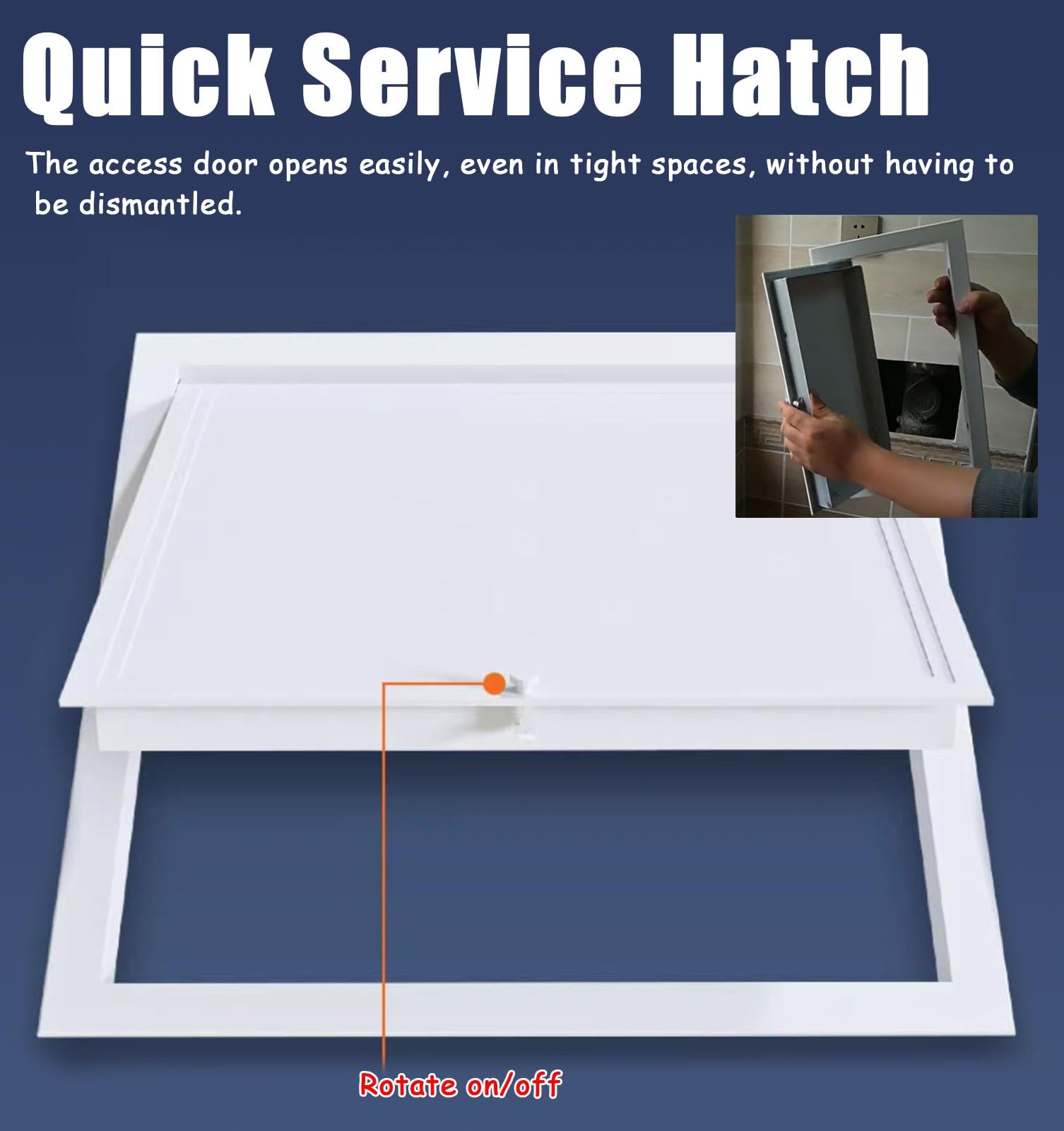 Copertura per pannello di accesso al muro a secco, porta di ispezione idraulica con sportello di facile accesso con valvola bianca per manutenzione e riparazioni rapide