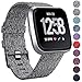 QIBOX Bands Compatible Fitbit Versa, Woven Fabric Wrist Strap Watch Special Edition Replacement Bands Classic Square Stainless Steel Buckle Compatible Fitbit Versa Smart Watch