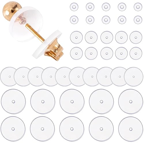 40 Pezzi Dischetti Silicone Piercing, Dischetti Silicone Piercing Cheloidi, Orecchini