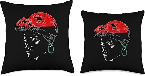 Miniatura 3 de Afro-American Juneteenth Woman Proud Pan African UNIA Flag Throw Pillow, 18x18, Multicolor
