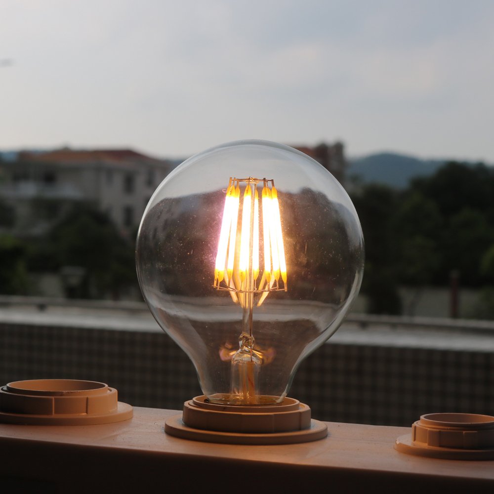 Mengjay E27 LED G80 8W Filament Glühbirne Edison Vintage Glühlampe Lampe Birne Warmes Licht 2200-2300K 780LM, Ideal Für Nostalgie und Antik Beleuchtung