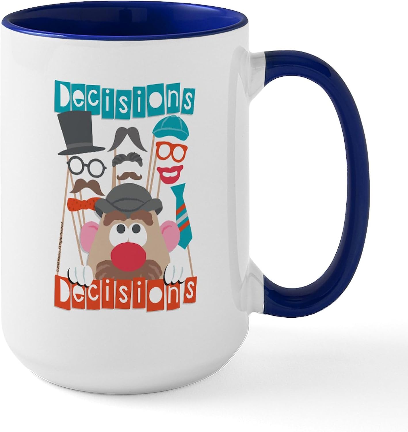 CafePress Mr. Potato Head Decisions 15 Oz Ceramic Large Mug 15 oz (444 ml) Ceramic Coffee Mug