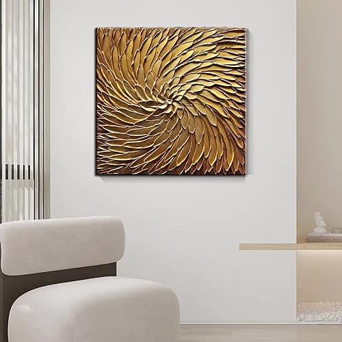 Miniatura 6 de YaSheng Art - Pintura al óleo pintada a mano sobre lienzo con flores blancas, pintura moderna para decoración interior del hogar, imagen de arte