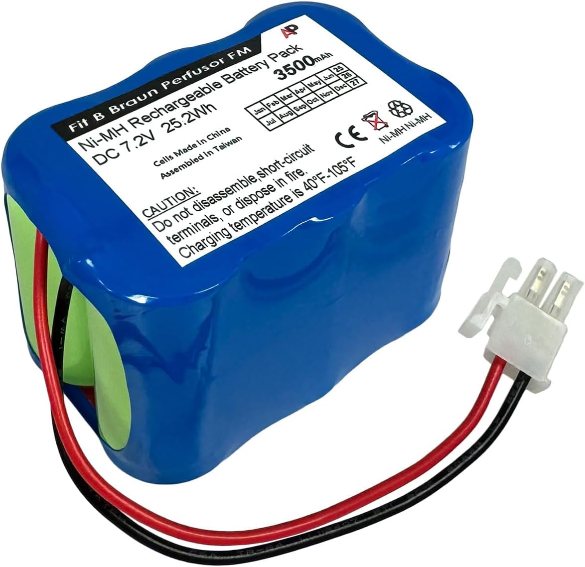 Artisan Power Replacement Battery for B. Braun Syringe Pump Perfusor FM and Pousse Seringue FM Se - Replaces 34506357 and EE120311 - NiMH 3500 mAh Capacity Rating (169% Higher Than OEM)