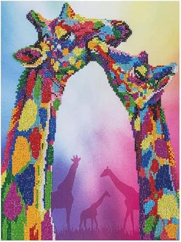 Diamond Art By Leisure Arts - Kit de jirafa avanzada de 14 x 16 pulgadas, ninguno
