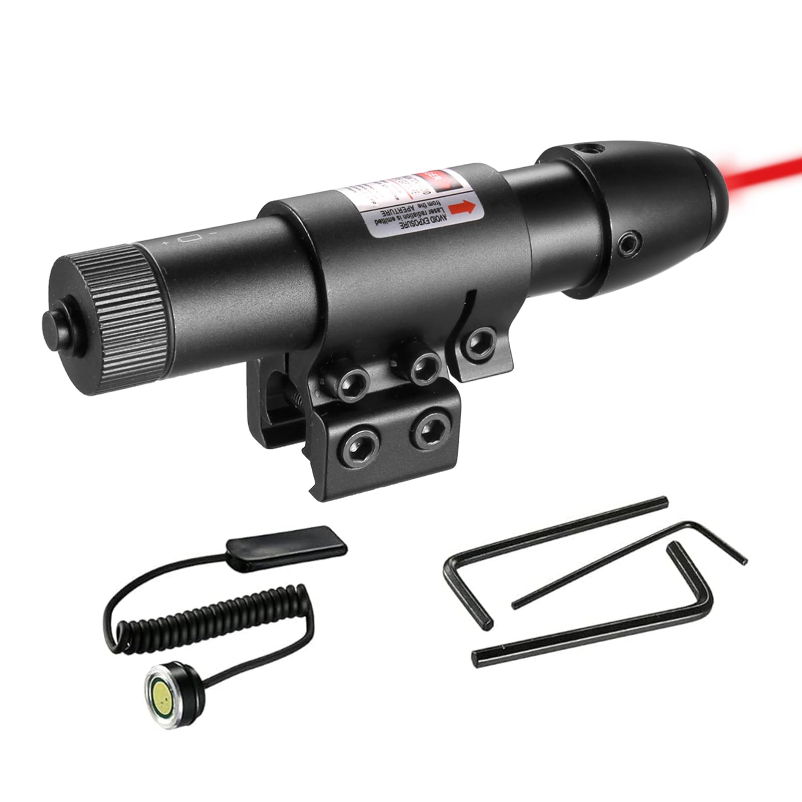 IRON JIA'S Visée Laser Airsoft Tactique compacte au Laser Rouge Réglable pour Les Rails de 20 mm et Les Rails de 11 mm