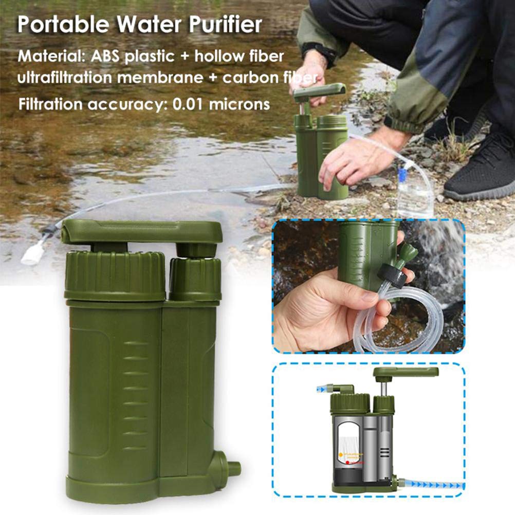 Filtr do wody na zewnątrz 1000 l filtr do wody survivalowej najmocniejszy przenośny filtr wody outdoorowej i kempingowej do uzdatniania wody, idealny do zapobiegania kryzysom i nagłych wypadkach
