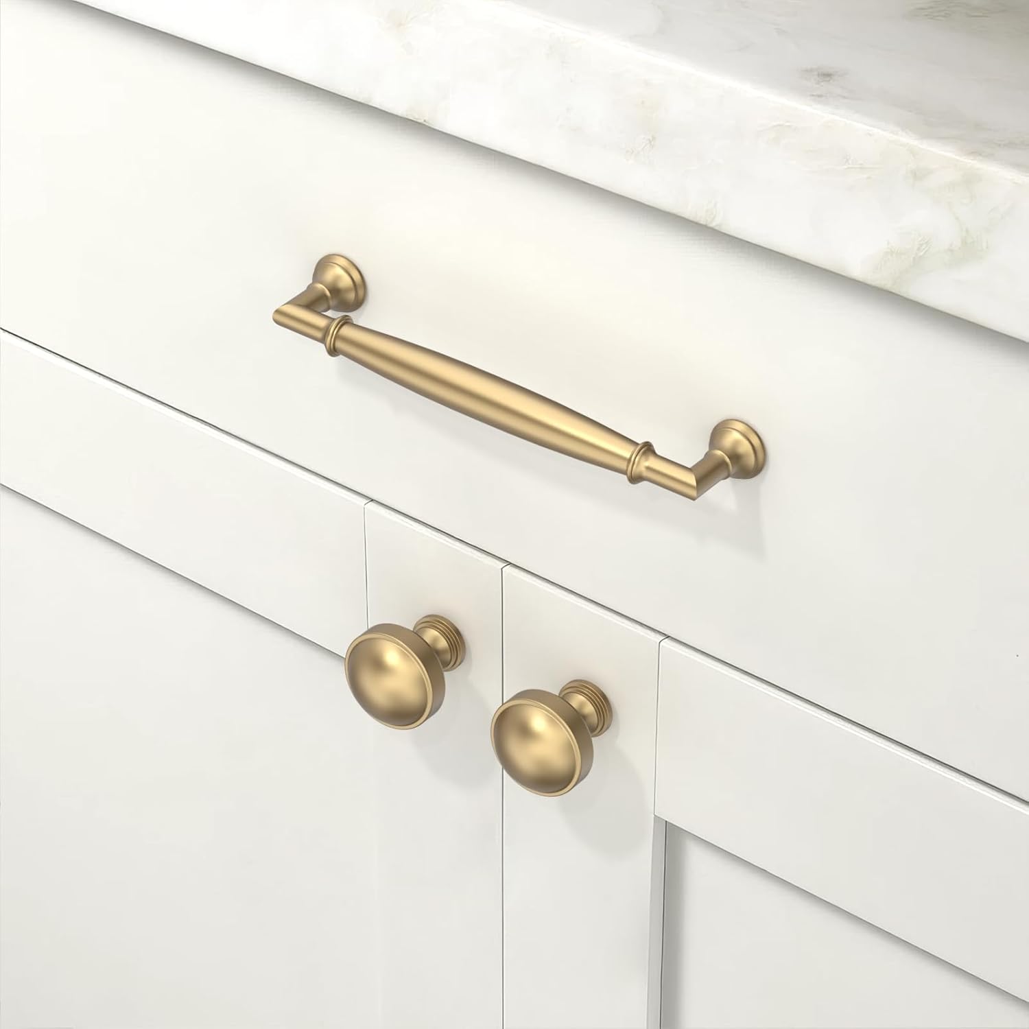 10 Pack Champagne Bronze Cabinet Pulls 5 Inch(128mm) Kitchen Cabinet Handles Cabinet Hardware for Drawer Pulls