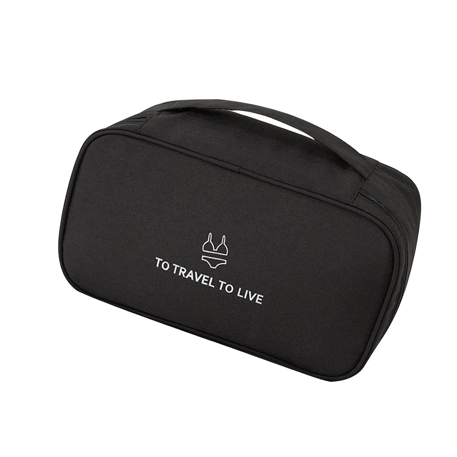 HEAVENGLOW Bra Panty Underwear Organizer Case Portable for Baggage Traveling Organizing Black|Makeup Bags & Cases-picture-5
