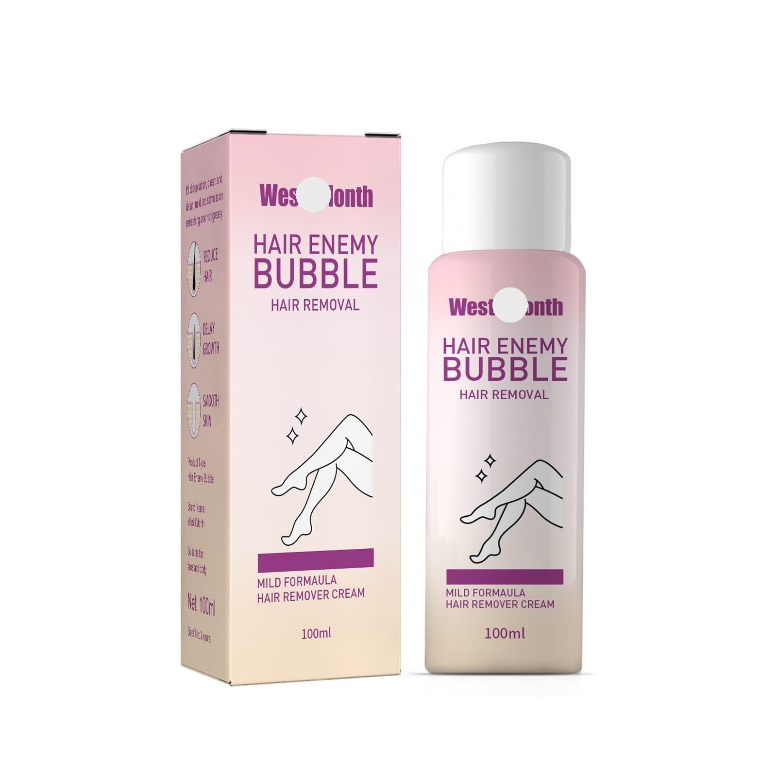 Spray dépilatoire corps pour jambes et aisselles qui laisse la peau douce et soyeuse