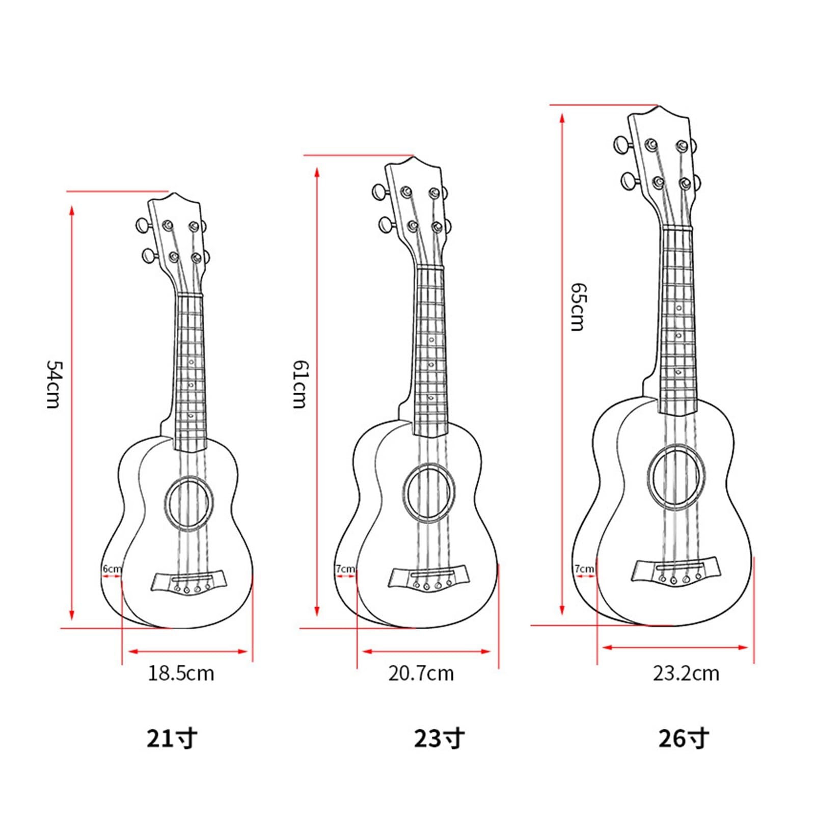 Ukulele A Quattro Corde Da 21 Pollici 23 O 26 Adatti Per Prestazioni Professionali Ukulele