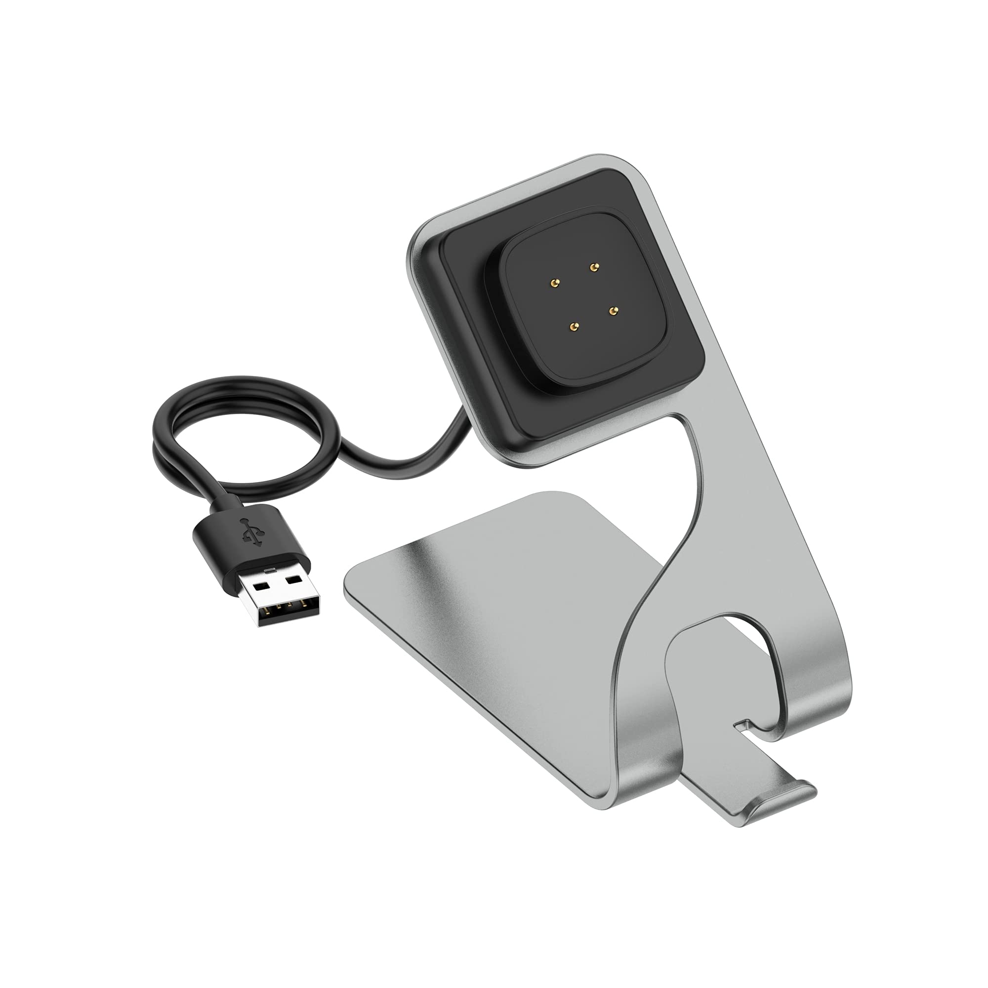RuenTech Compatible avec Amazfit Bip S Câble de charge Station de charge Support de charge Câble Berceau Ligne Chargeur rapide USB Noir (1 pièce