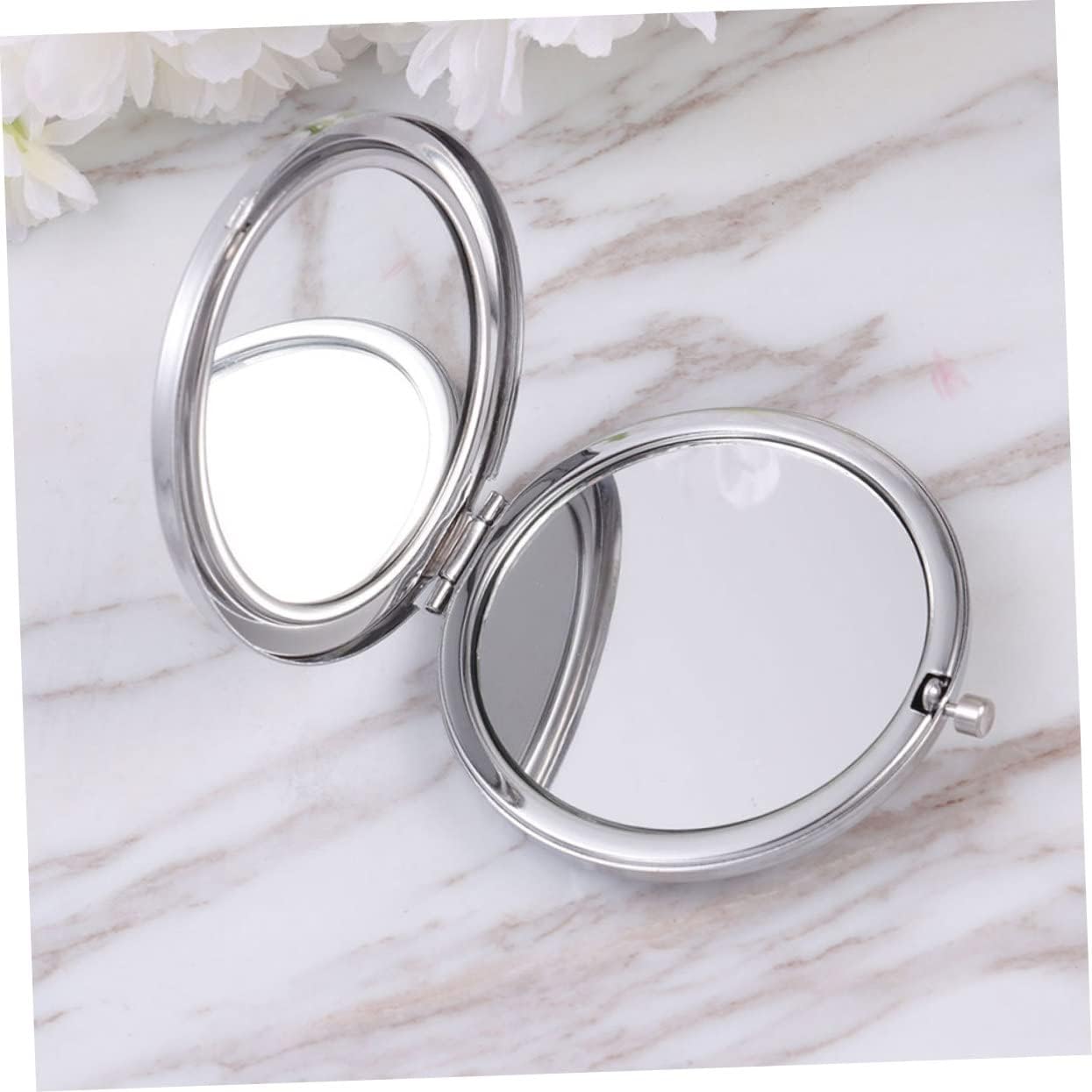 10-Piece Compact Travel Makeup Mirror Set Double-Sided Crystal Folding Cosmetic Mirrors Portable Small for Handbag and Purse