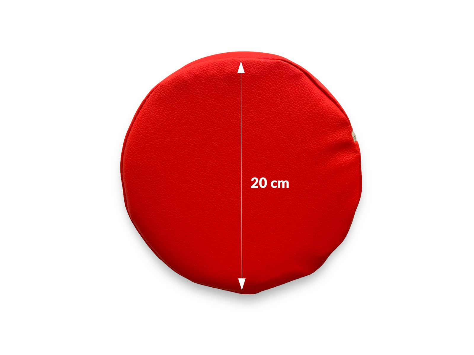 QUIRUMED Cuscino a Rullo, 55 x 20 cm, Rosso, Similpelle, Ergonomico, Imbottito in Schiuma, per Yoga, Fitness, Massaggio