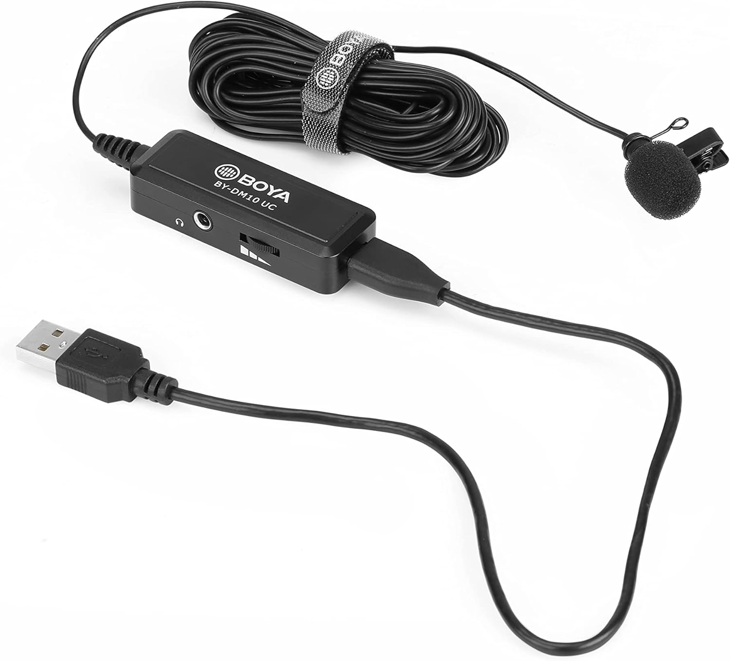 BOYA BY-DM10UC Digital Omnidirectional Lavalier Microphone with USB-C & USB Output Cables for Android Smartphones, Tablets & MAC/PC Computers