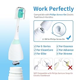 Heepim Replacment Heads Compatible with Philips Sonicare, for E-Series Essence, for Xtreme, for Elite, for Advance, and for CleanCare Electric Toothbrush, Toothbrush Replacment Heads Refills, 6 Pack