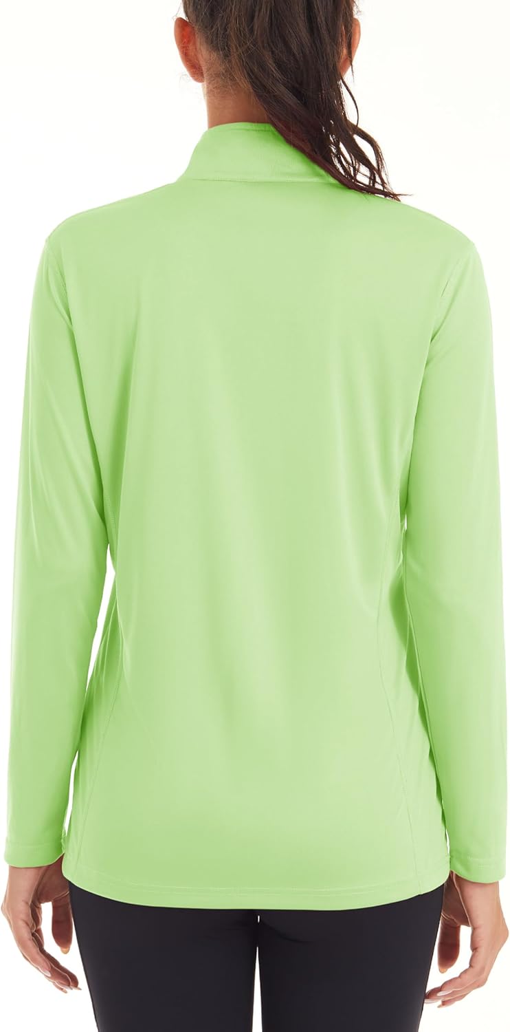 MAGCOMSEN Women's Shirts Long Sleeve 1/4 Zip UPF50+ UV Sun Protection Quick Dry Workout Hiking Athletic Shirts Rash Guard - Image 2