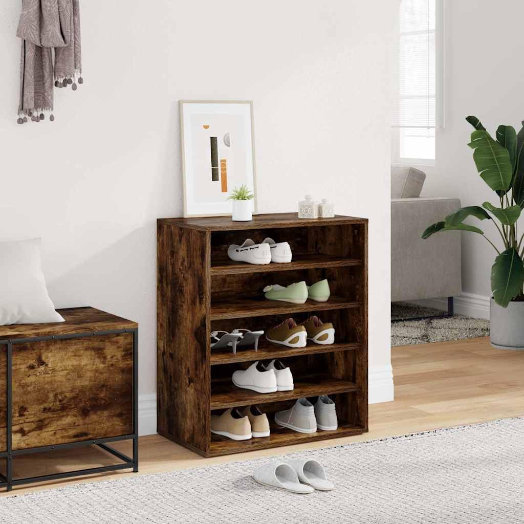 Meuble à chaussures étagères modulables meuble de rangement entrée chambre bois gris sonoma