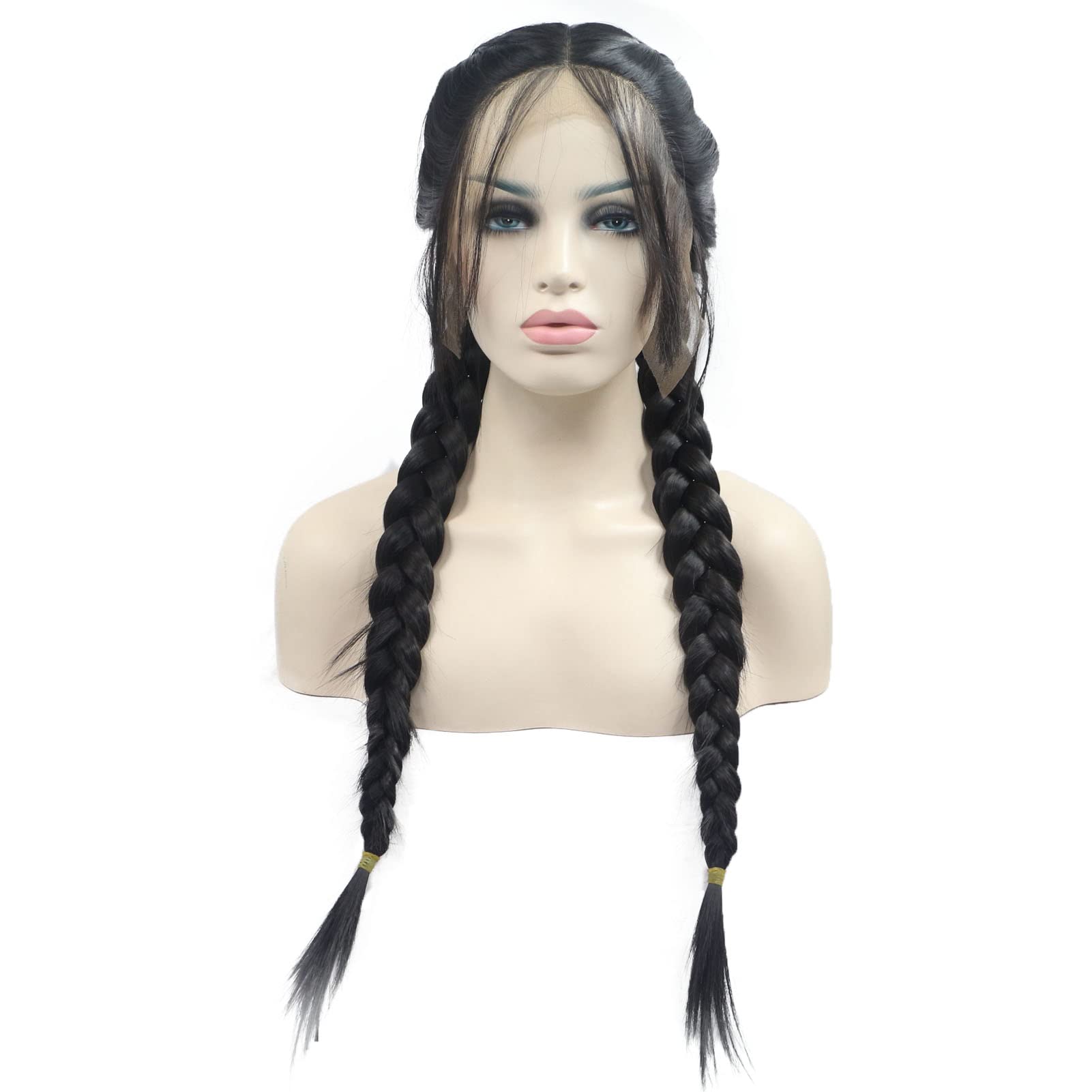 24” BLACK DUTCH BRAIDED LACE FRONT WIG? *NWT*
? 24 main image 2