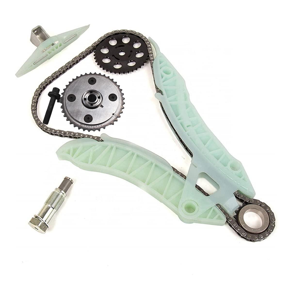 AUCERAMIC N14B16 Engine Timing Chain Kit Fit for 2007-2012 Mini Cooper S R55 R56 R57 R58 R59 1.6L Turbo Replace# 11317516088, 11317534833, 11314609482