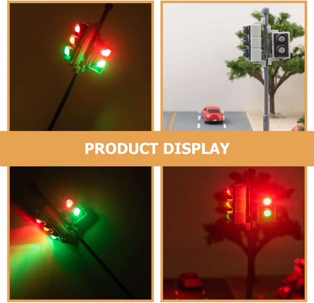 GANAZONO Miniature Traffic Signal Light Model for Sand Table Layouts and Decoration for Landscape Photo Prop and Hobbyists