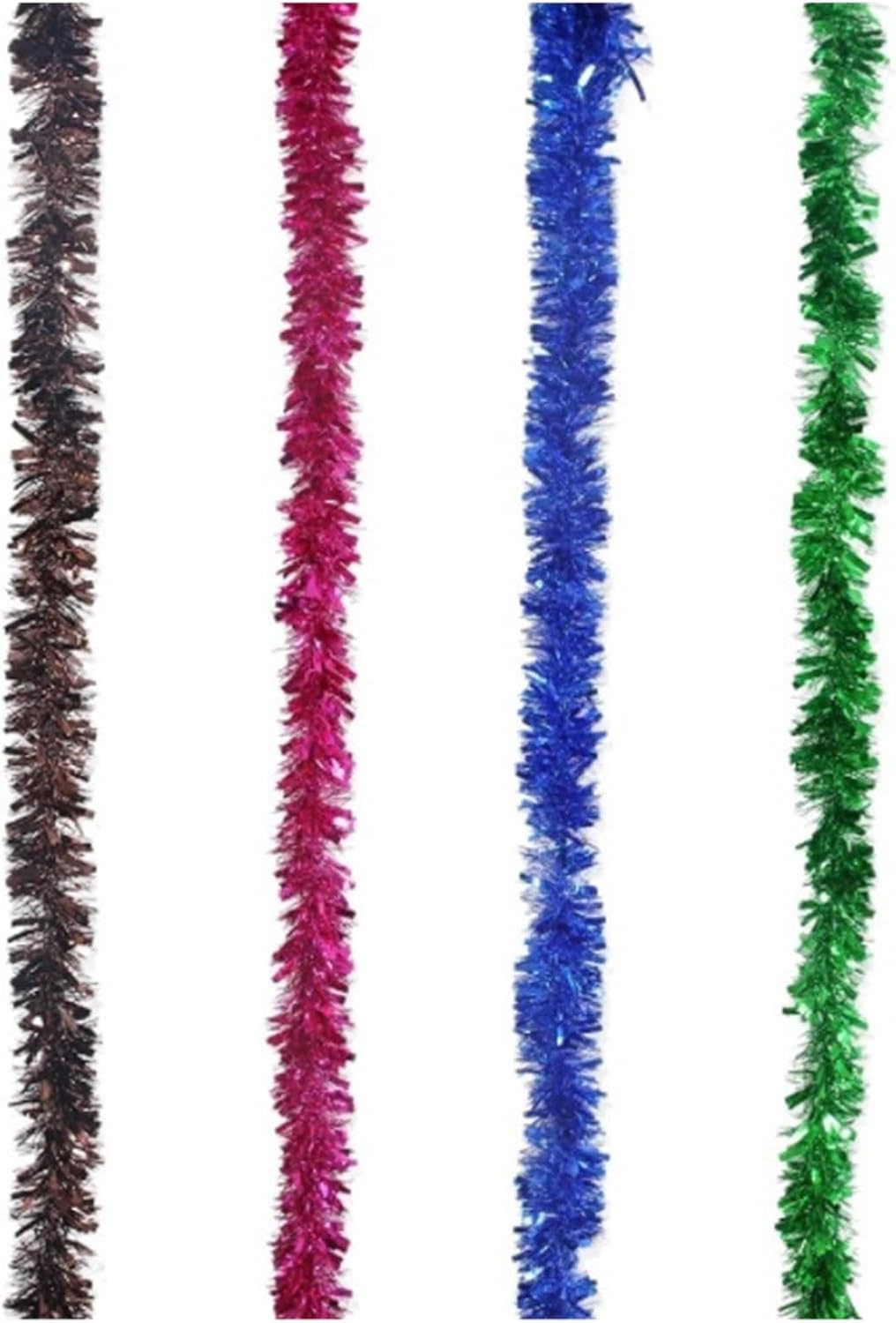 Tinsel Indoor 4 Piece Colorful Christmas Tinsel Garland for Indoor Outdoor Party Decor Christmas Tree Garland