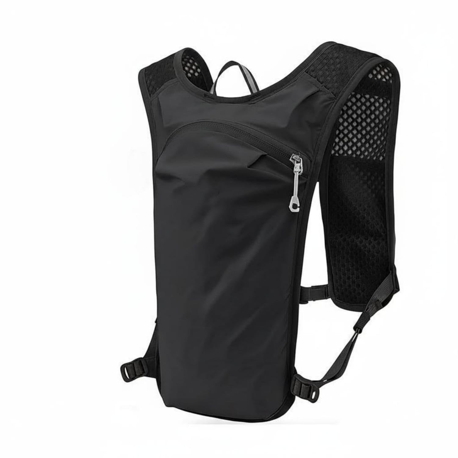 Lightweight Mesh Hydration Vest Adjustable Straps Hydration Backpack Compact Running Backpack Secure Fit, Black | Sporting Goods | Outdoor Sports | Camping & Hiking-image-9