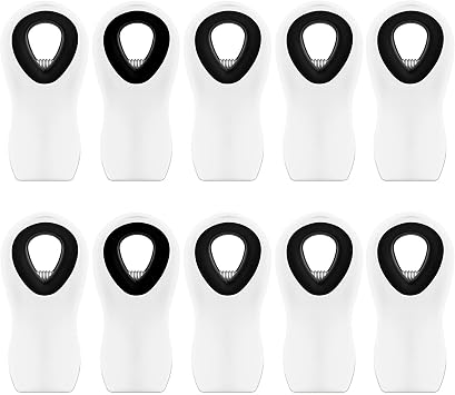 10PCS Magnetic Chip Clips Airtight Seal Reusable White Bag Clips for Food Storage Heavy Duty Plastic Food Clip for Refrigerator,Fridge,Snack, Kitchen,Bread Bag,Garden,Clothes Pins Home Decor