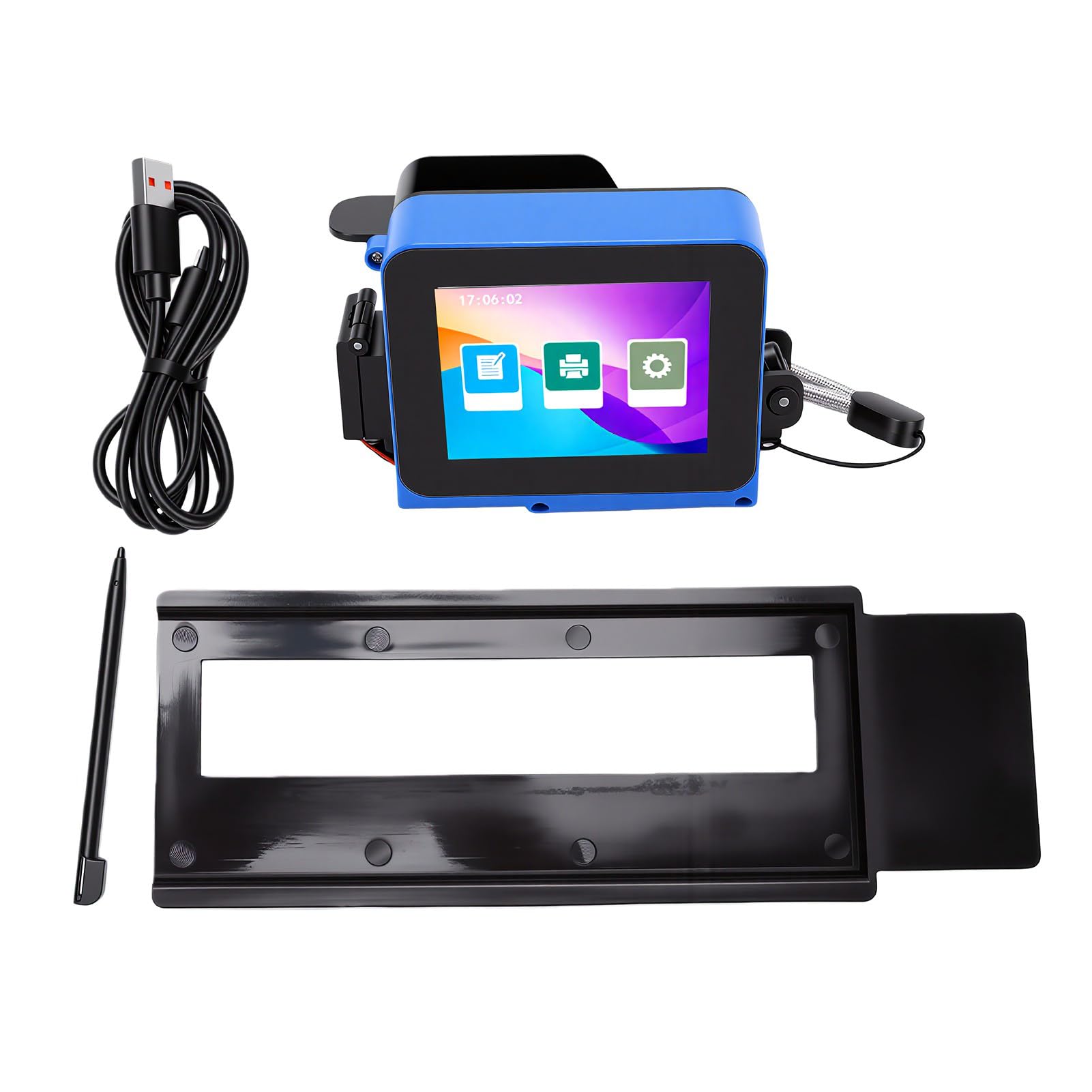 Fafeicy Tragbarer Tintenstrahldrucker Handheld Coder 12,7 Mm Druckhöhe für QR Code Datum