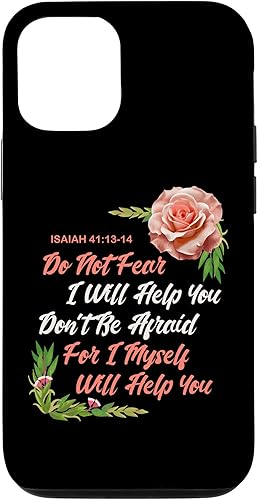 Miniatura 4 de iPhone 11 Pro Max Do not Fear Isaías Biblia versículo bíblico de flores