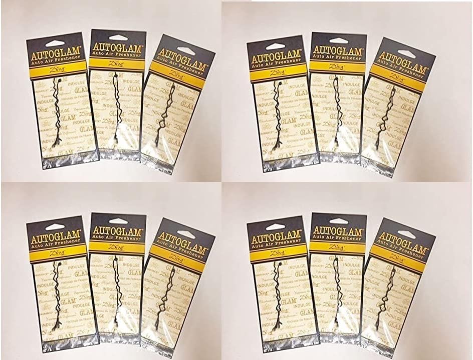 Tyler Candle Company Co Autoglam Air Freshener - Diva fragrance - Set of 6 (Diva (Pack of 12))