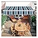 Stores pour Patio Auvent Rétractable Manuellement, Abri Extérieur D'auvent De Toit De Balcon De Patio, avec Manivelles Et Accessoires, Protection Solaire Et Protection Pluie, 2x1.5m