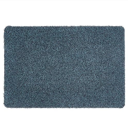 Image of My Mat Cotton Indoor Indigo Door Mat, Washable Doormat for Hallway, Kitchen, Front Door 80X95cm