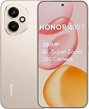 HONOR 400 Smartphone 5G 8GB 256GB, 200MP AI Camera, Snapdragon 7 Gen 3, Ultra Bright 6.55" 120Hz Display with 5000 nits, Dual SIM, NFC, IP65, Android 15, Gold